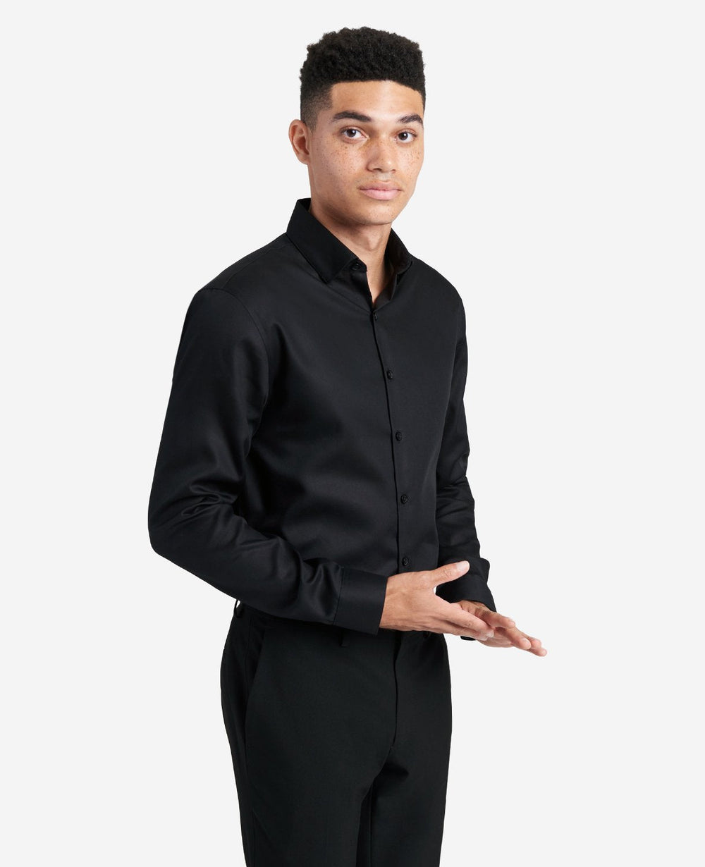 Shop Slim-Fit Stretch Dress Shirt – Black | Kenneth Cole | Kenneth Cole BLACK