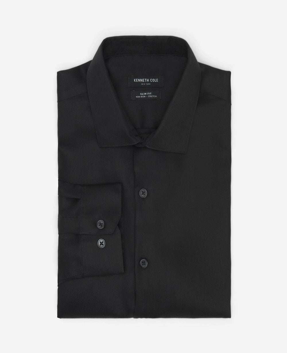 Shop Slim-Fit Stretch Dress Shirt – Black | Kenneth Cole | Kenneth Cole BLACK
