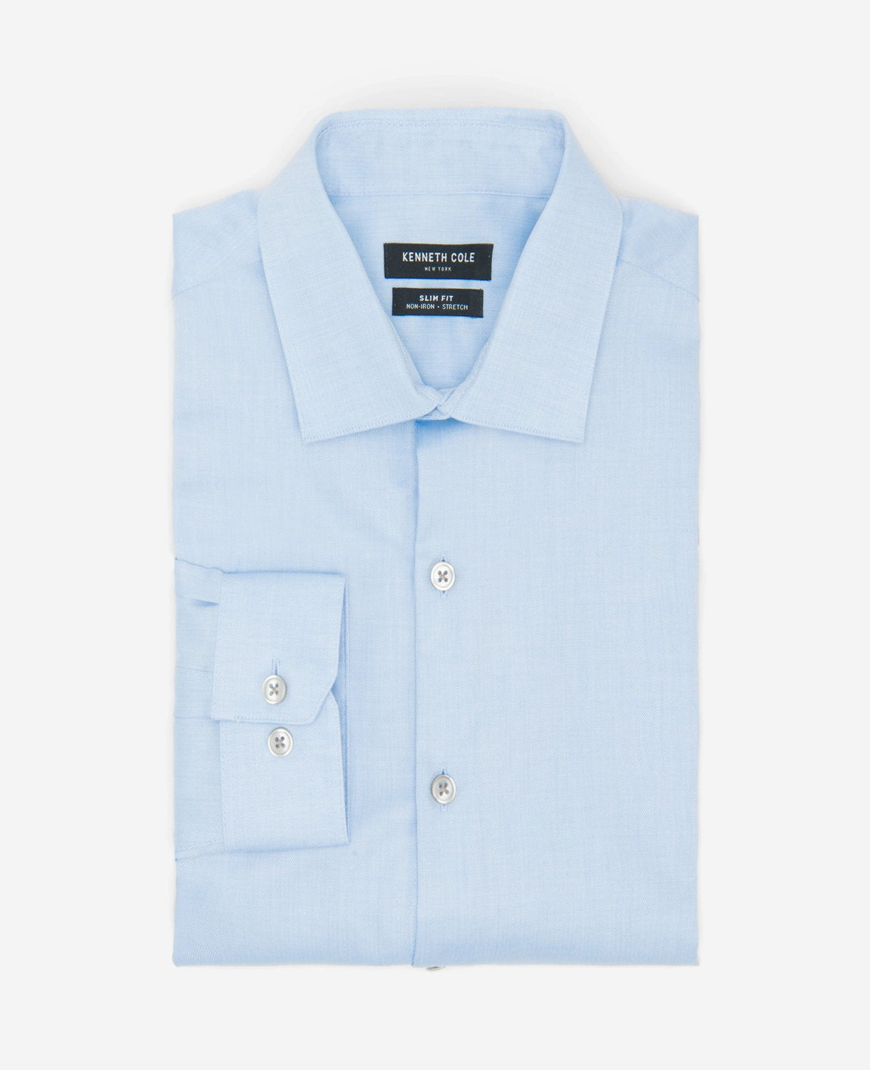 Slim-Fit Button-Down Stretch Dress Shirt with TEK FIT | Kenneth Cole LIGHT BLUE