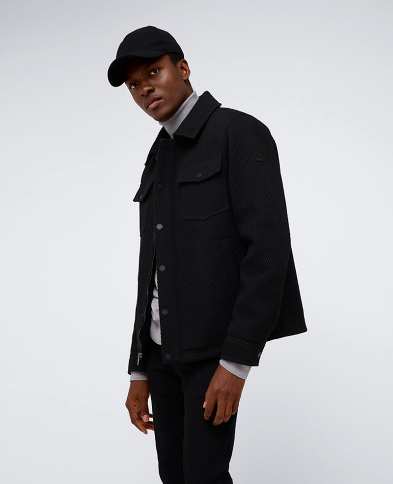 Heavyweight Twill Trucker Jacket – Black | Kenneth Cole | Kenneth Cole BLACK