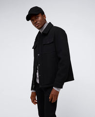 Heavyweight Twill Trucker Jacket – Black | Kenneth Cole | Kenneth Cole BLACK