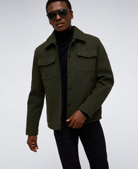 Heavyweight Twill Trucker Jacket – Olive | Kenneth Cole | Kenneth Cole OLIVE