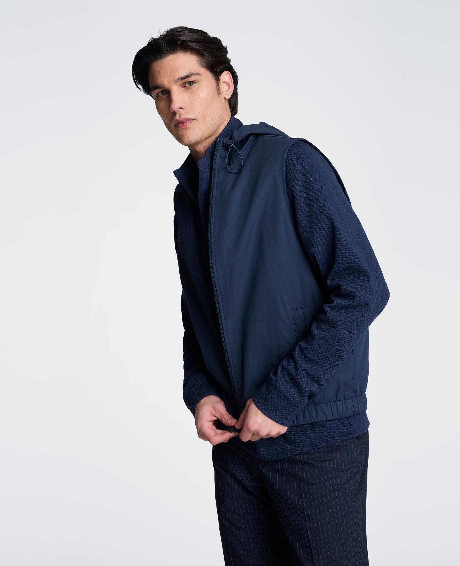 Gathered Bottom Vest | Kenneth Cole NAVY