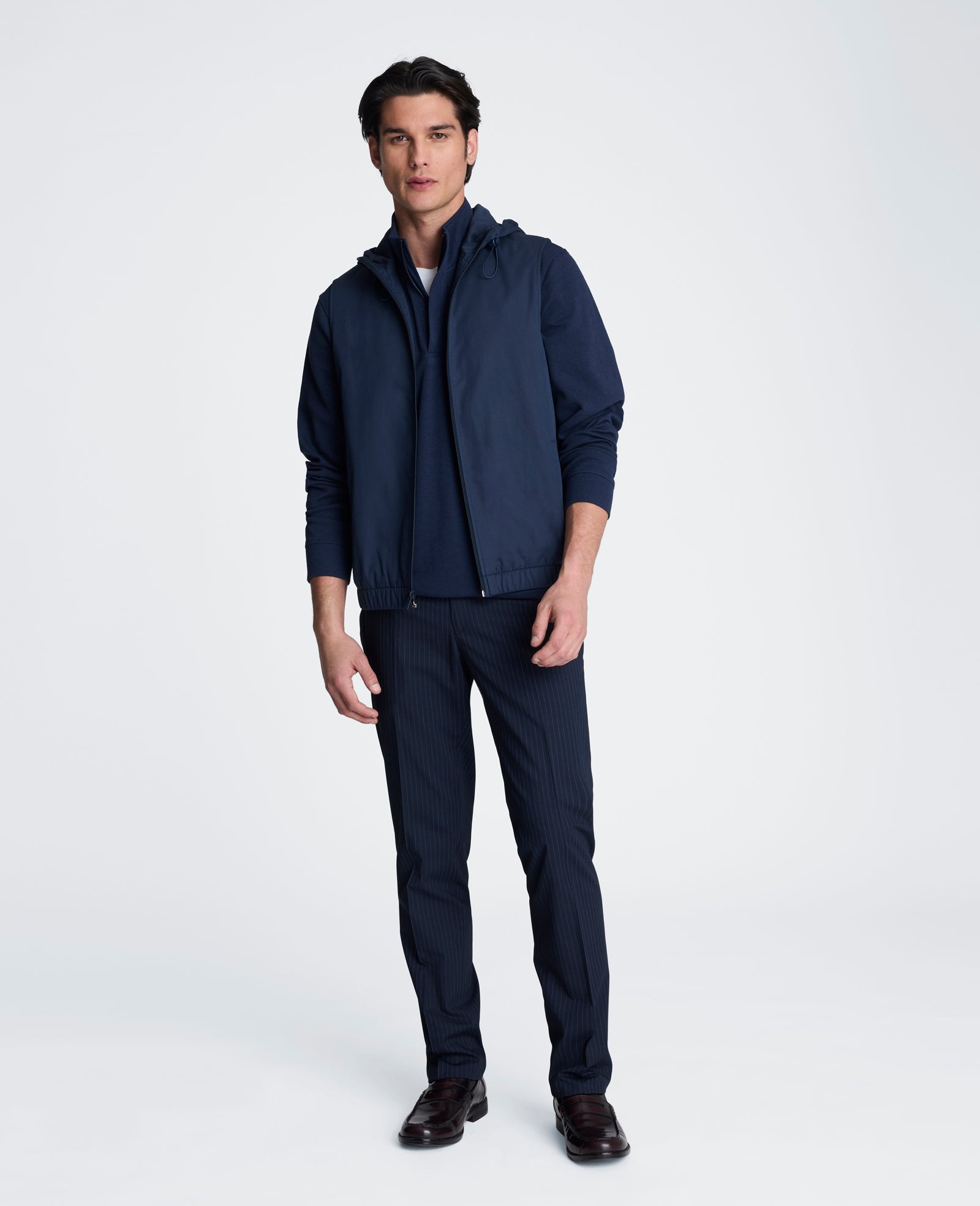 Gathered Bottom Vest | Kenneth Cole NAVY