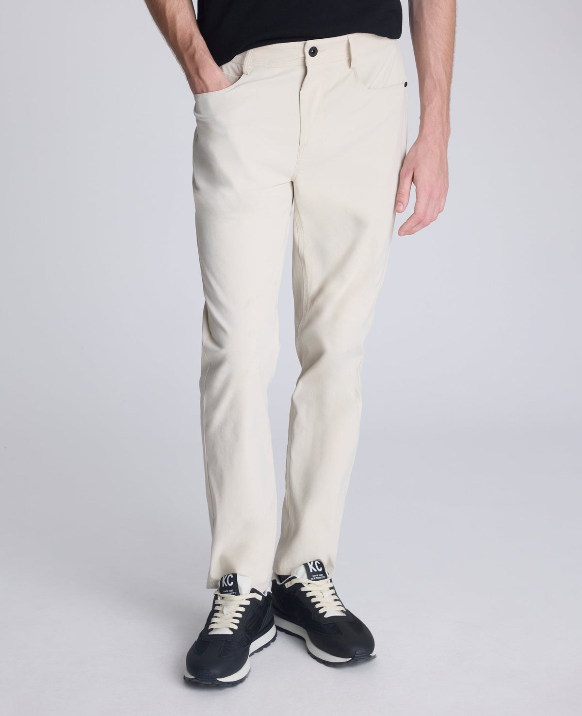 Shop Original Slim 5-Pocket Pant in Off White | Kenneth Cole | Kenneth Cole OFF WHITE