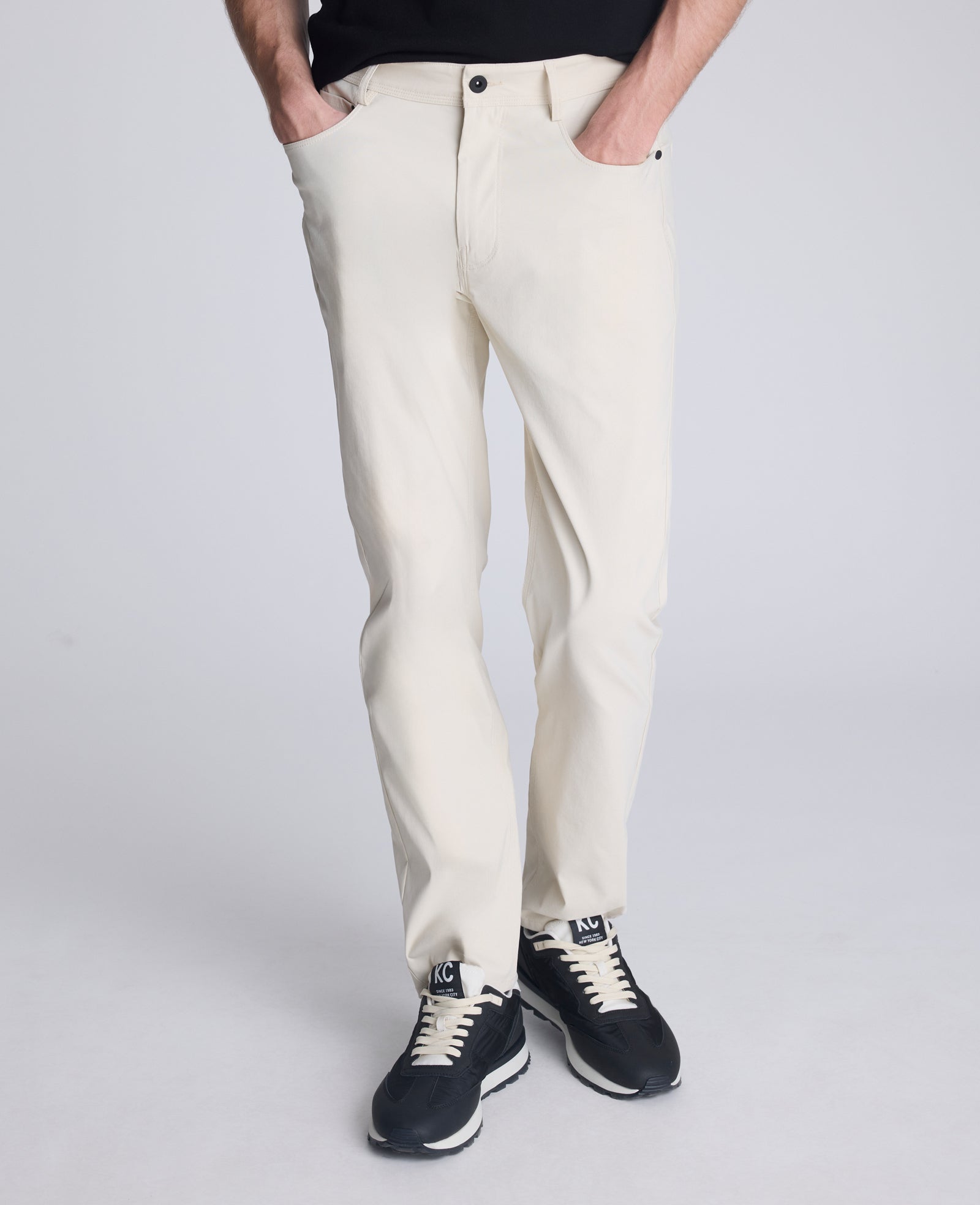 Shop Original Slim 5-Pocket Pant in Off White | Kenneth Cole | Kenneth Cole OFF WHITE