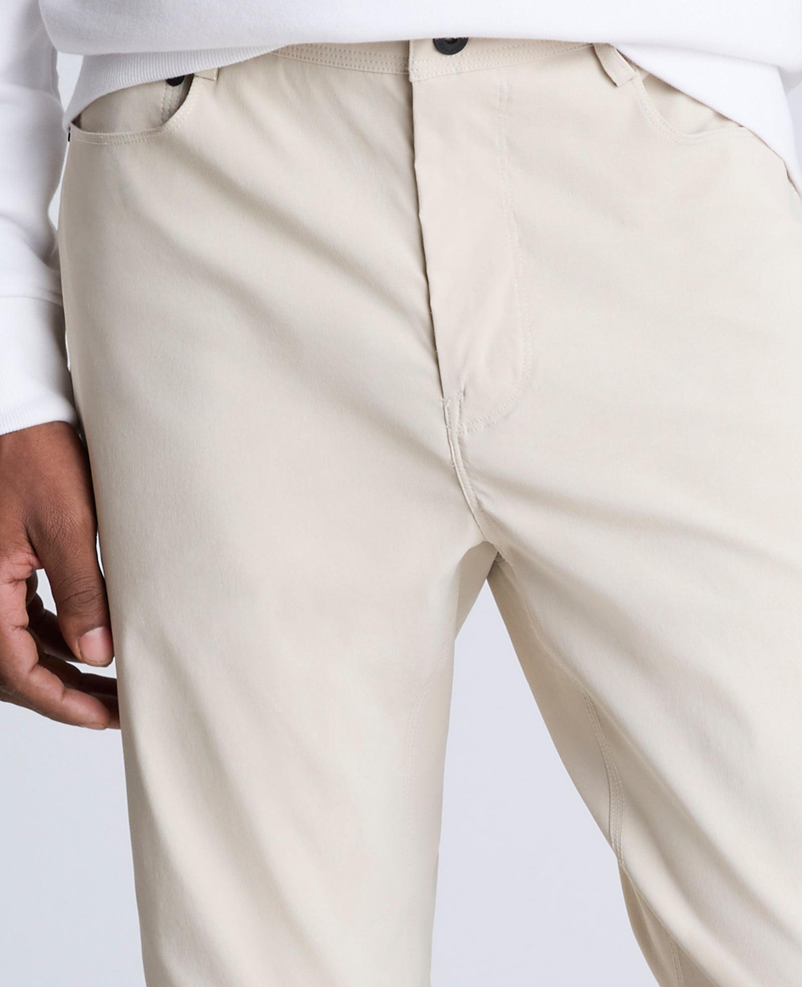 Shop Original Slim 5-Pocket Pant in Off White | Kenneth Cole | Kenneth Cole OFF WHITE