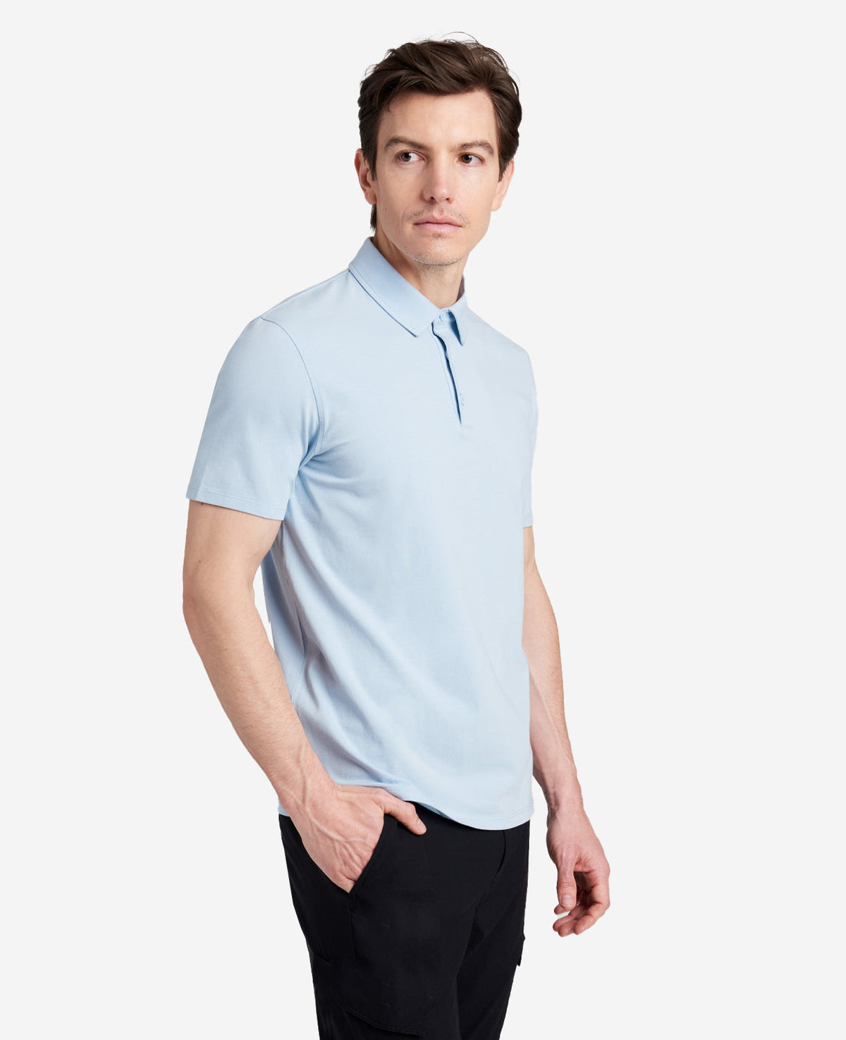 Shop Light Blue Performance Polo – Breathable & Stretch | KC | Kenneth Cole LIGHT BLUE