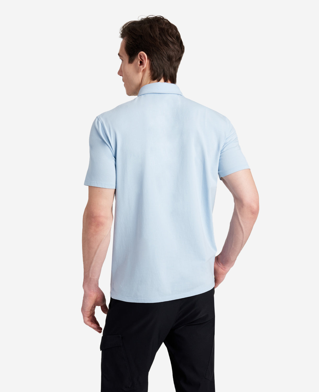Shop Light Blue Performance Polo – Breathable & Stretch | KC | Kenneth Cole LIGHT BLUE