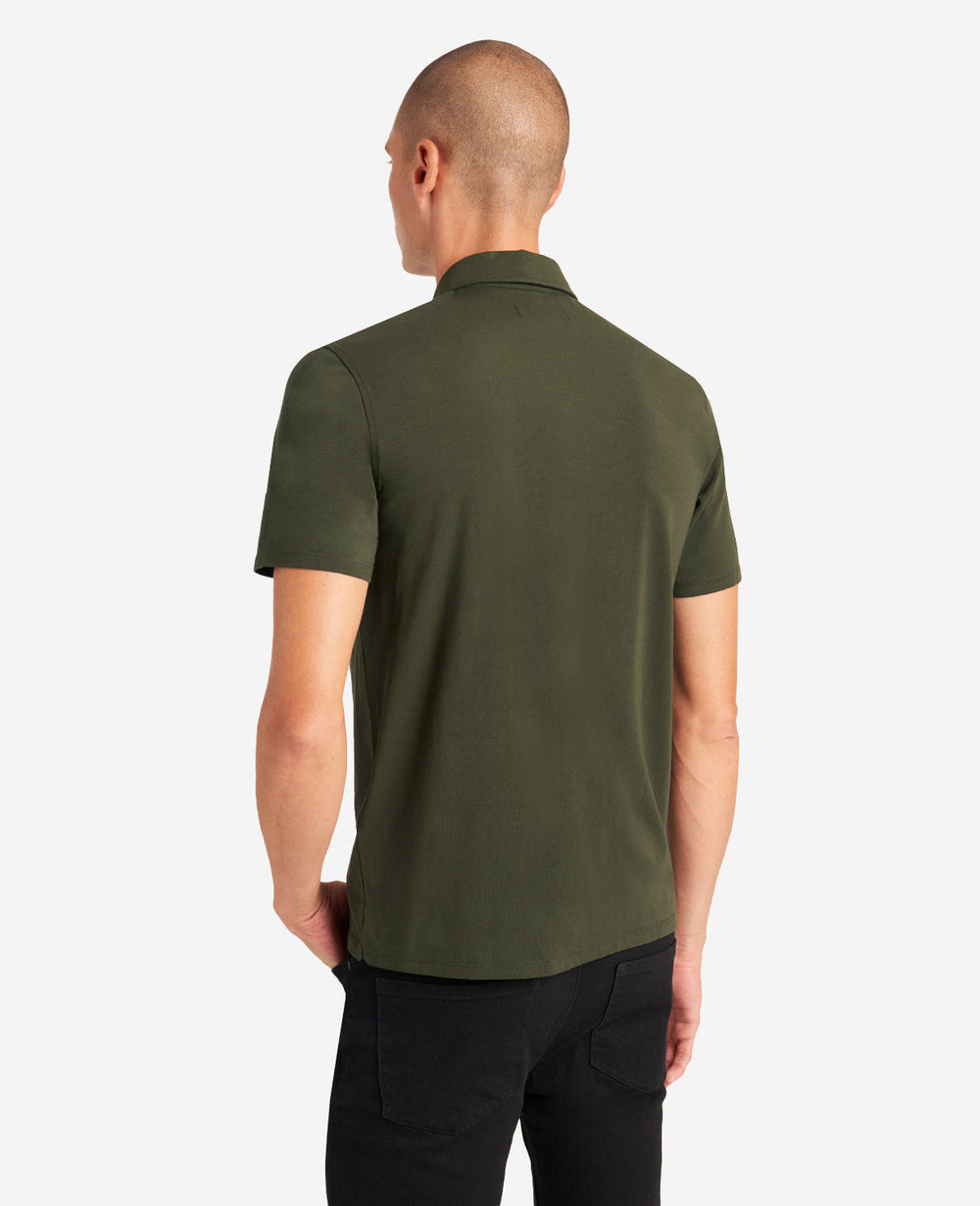 Dark Green Performance Polo – Stretch Cotton Fit | KC | Kenneth Cole DARK GREEN
