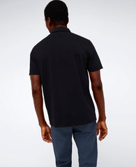 Black Performance Polo – 4-Way Stretch & Cotton Comfort | KC | Kenneth Cole BLACK