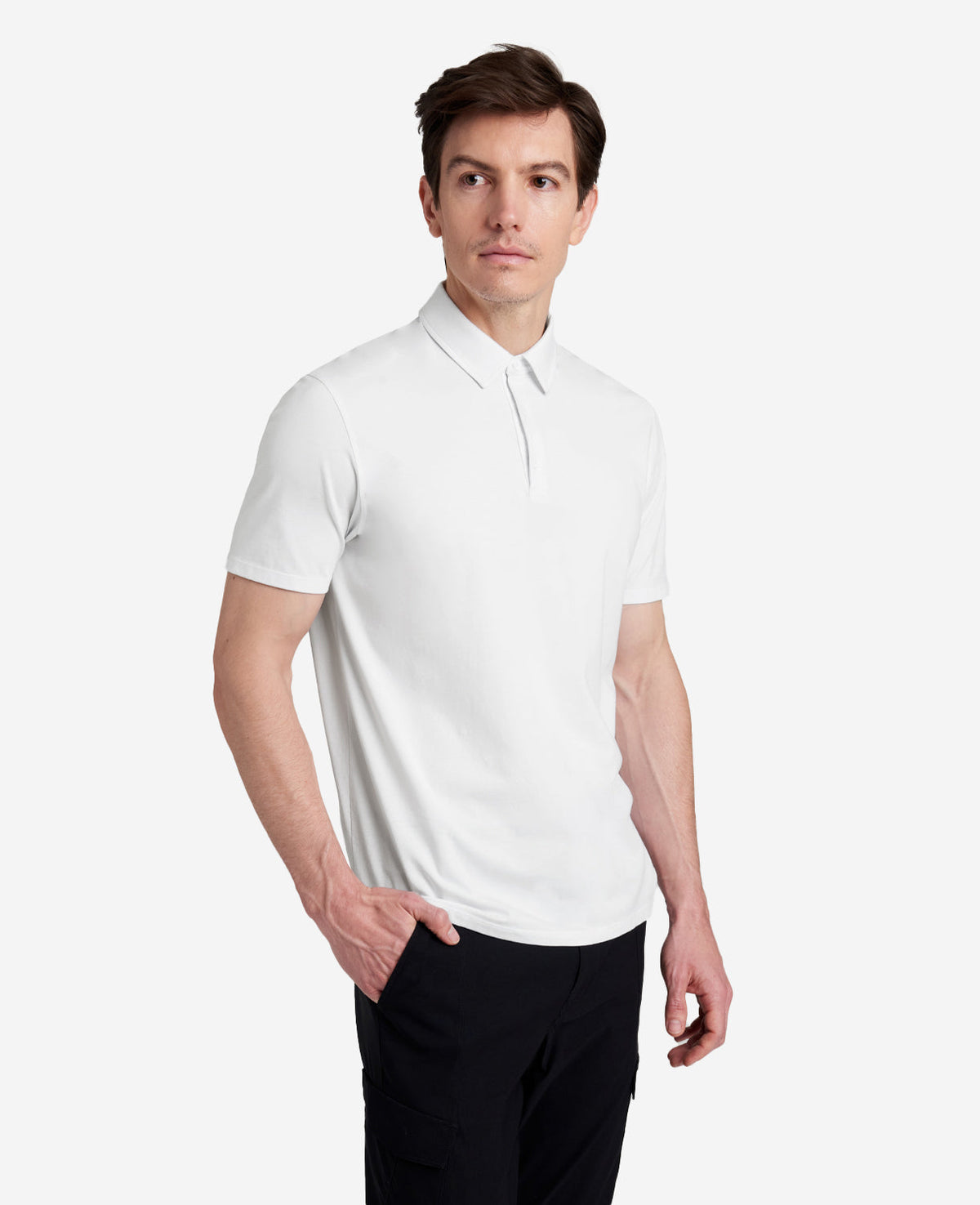 Shop White Performance Polo – Clean Fit, Stretch Comfort | KC | Kenneth Cole WHITE