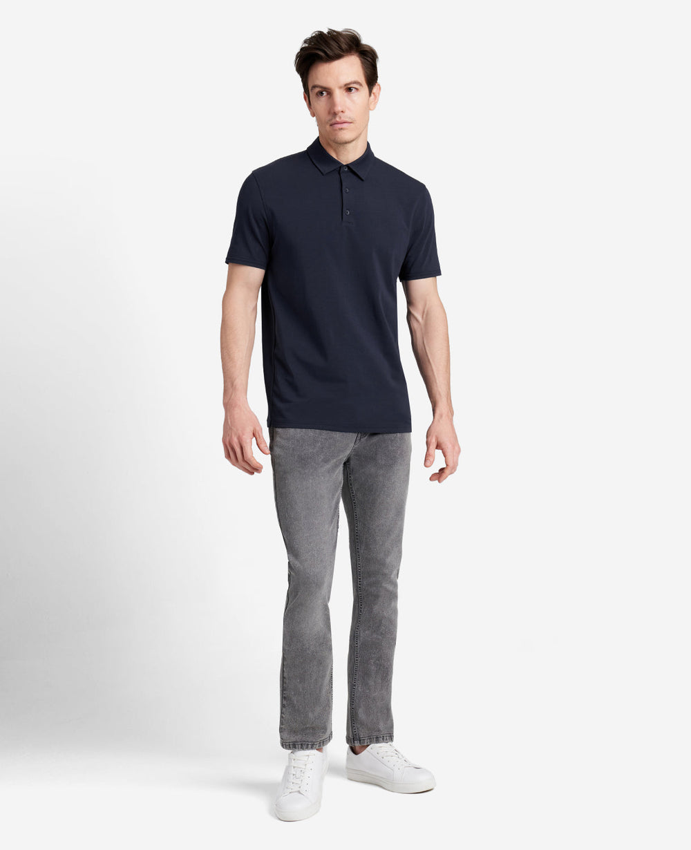 Shop Navy Performance Polo – Stretch Cotton Comfort | KC | Kenneth Cole NAVY