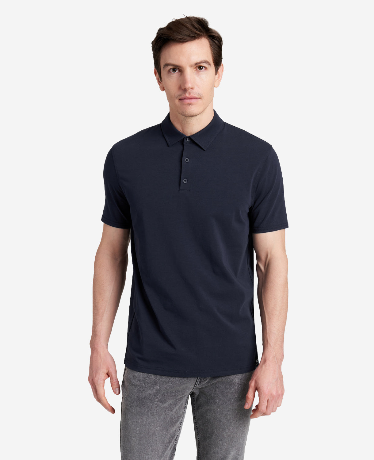 Shop Navy Performance Polo – Stretch Cotton Comfort | KC | Kenneth Cole NAVY