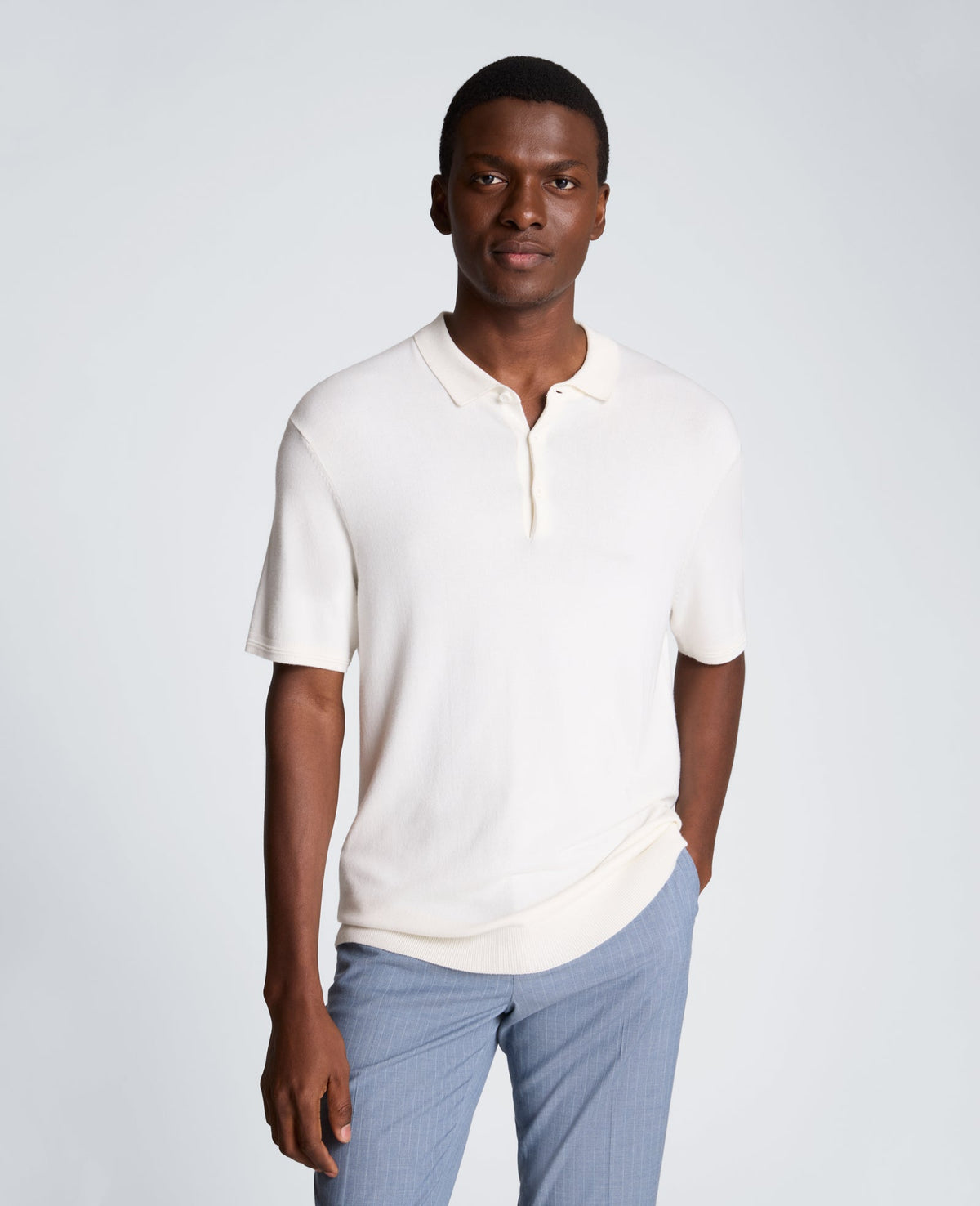 Short Sleeve Polo Sweater | Kenneth Cole WHITE