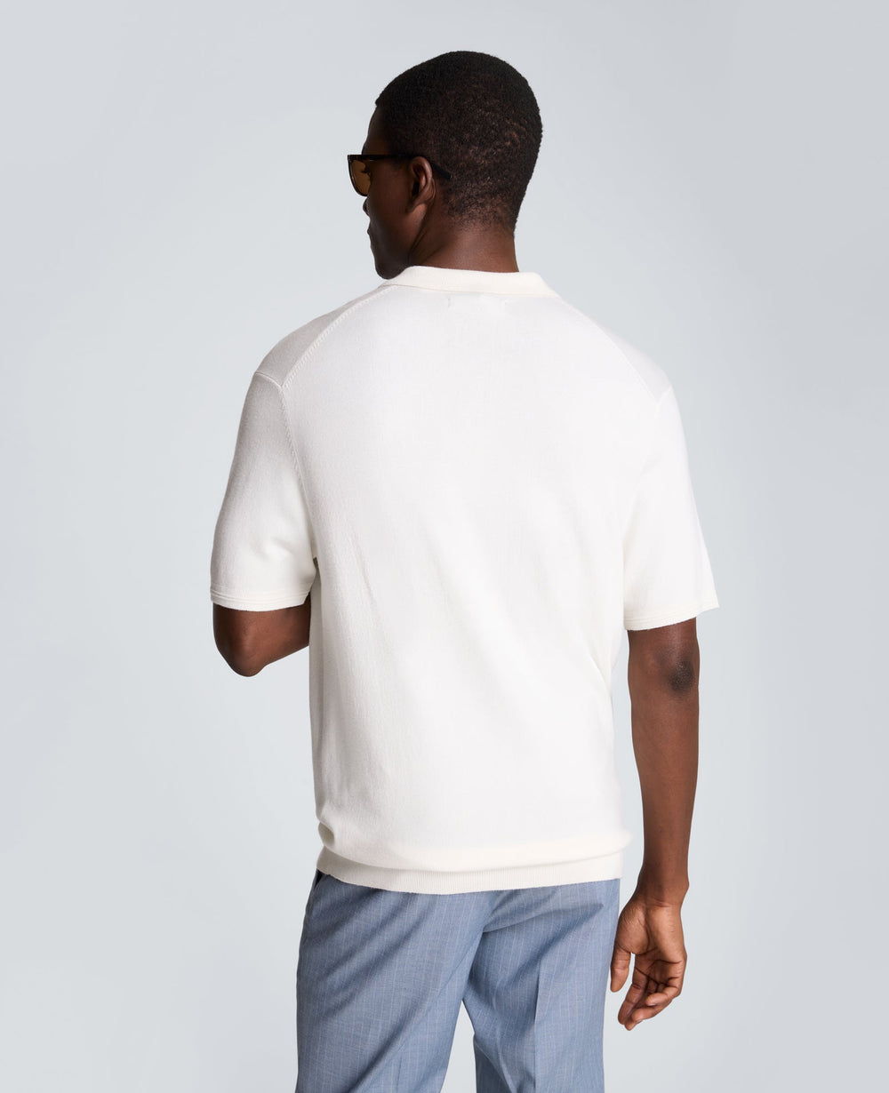 Short Sleeve Polo Sweater | Kenneth Cole WHITE