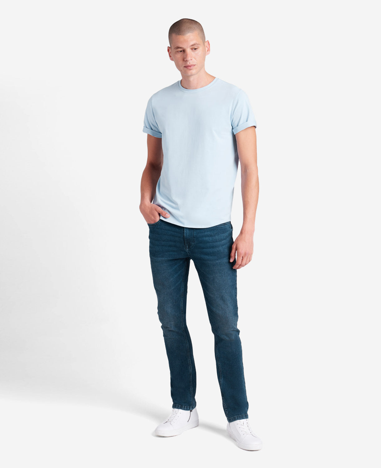 Light Blue Performance Crew Neck T-Shirt – Kenneth Cole | Kenneth Cole LIGHT BLUE