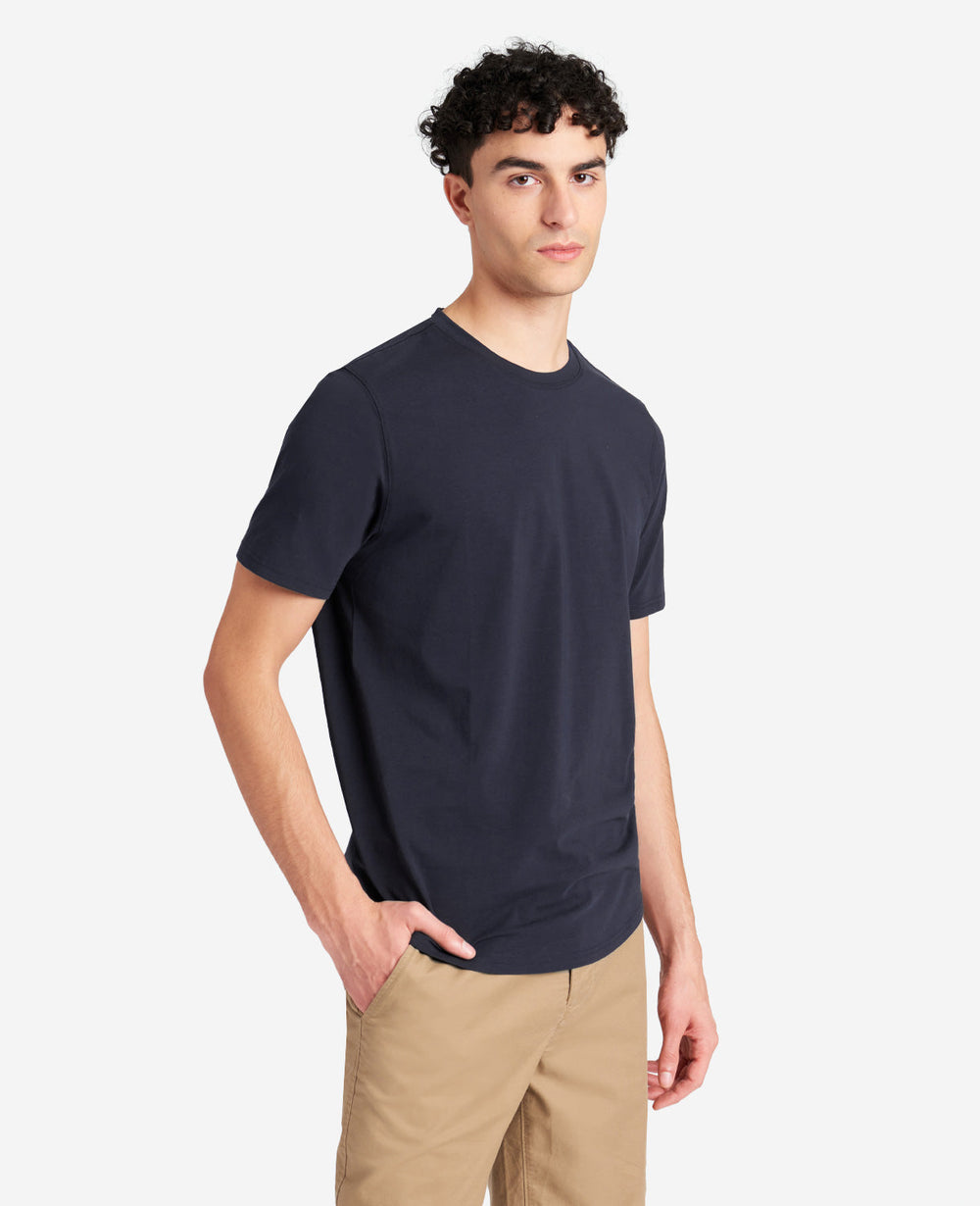 Shop Navy Performance Crew Neck T-Shirt | Kenneth Cole | Kenneth Cole NAVY