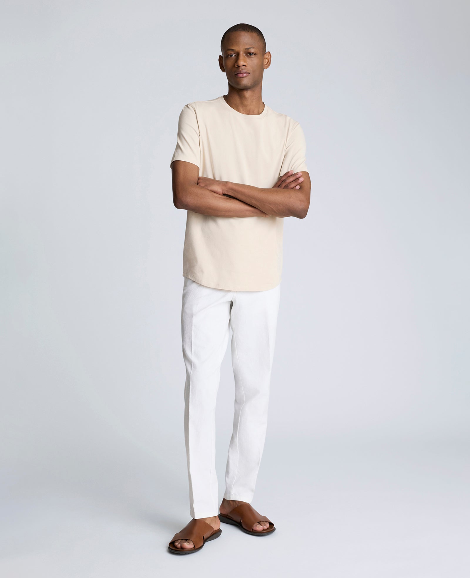 The Performance Crew Neck T-Shirt | Kenneth Cole TAN