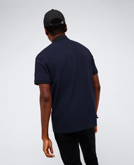 Black Polo Shirt with Contrast Placket & Collar | KC | Kenneth Cole BLACK