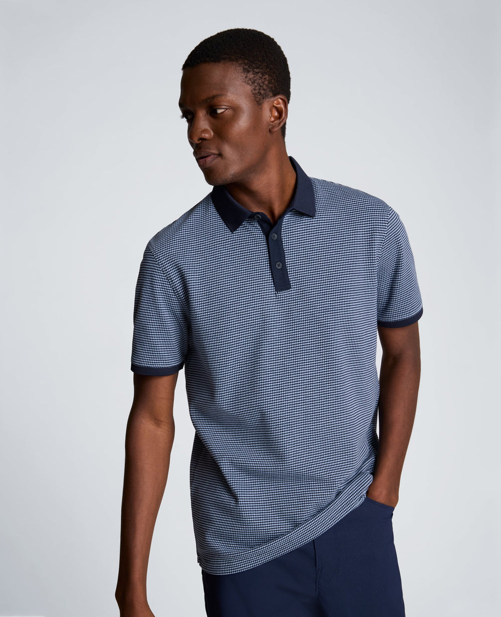 Contrast Placket Button Polo | Kenneth Cole BLUE/NAVY