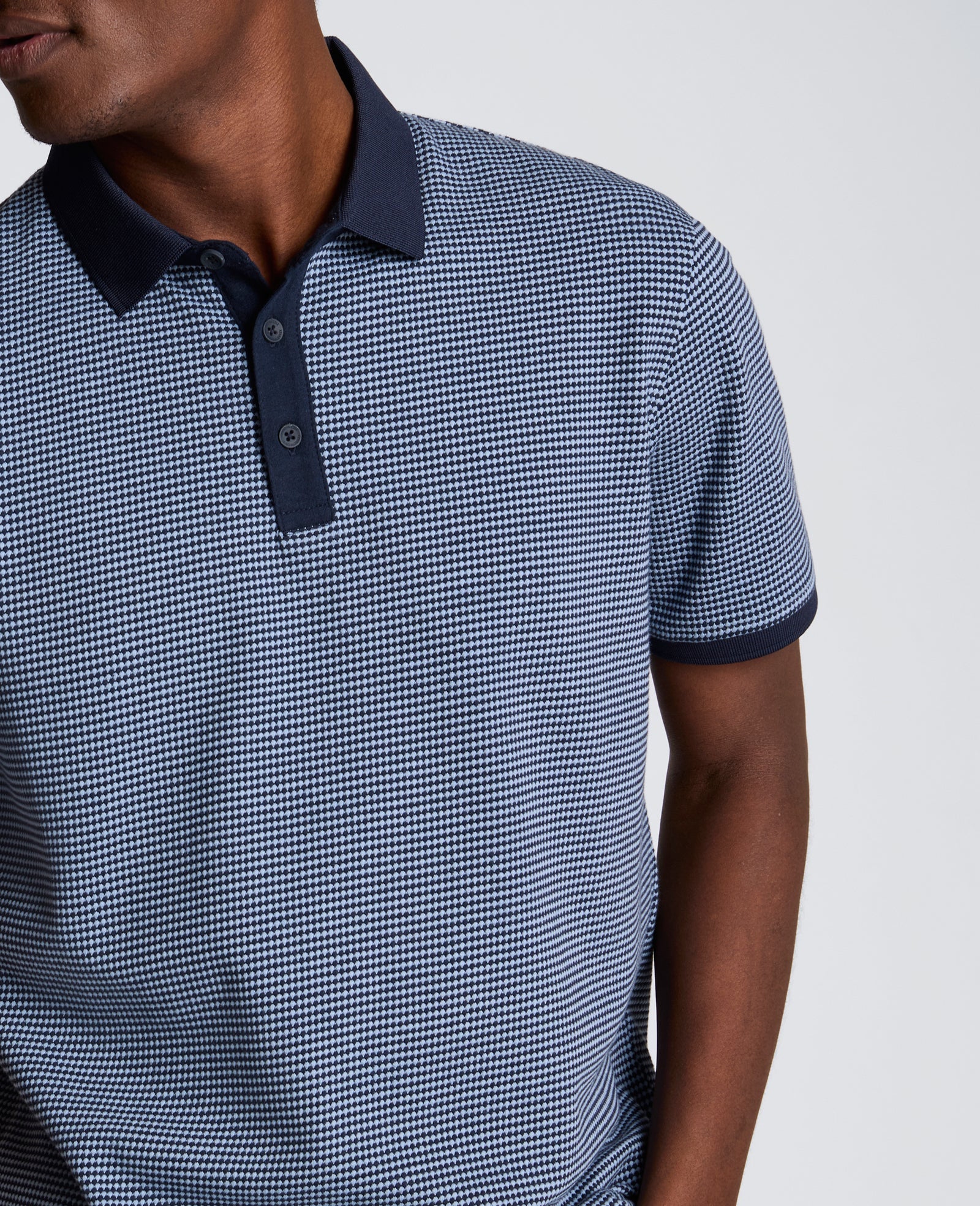 Contrast Placket Button Polo | Kenneth Cole BLUE/NAVY
