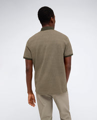 Green Polo Shirt with Contrast Collar & Placket | KC | Kenneth Cole GREEN