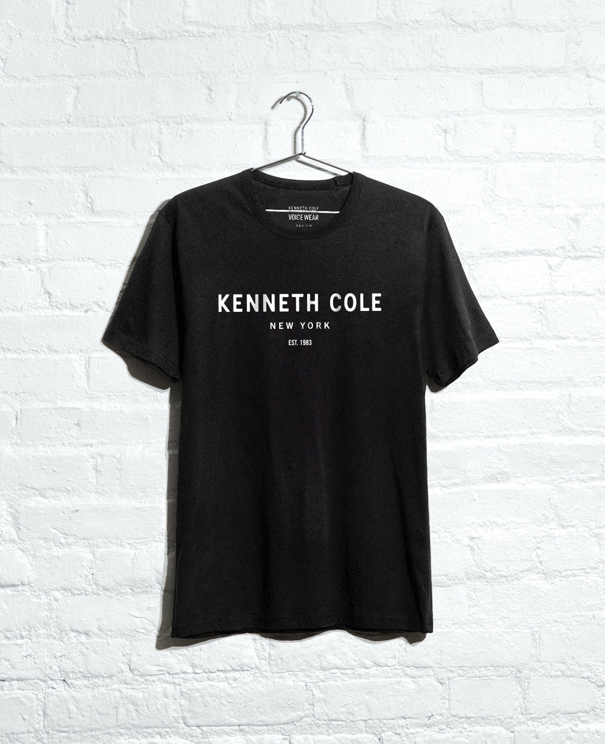 Shop 1983 Logo Tee – Black Unisex Cotton Stretch Fit | KC | Kenneth Cole BLACK