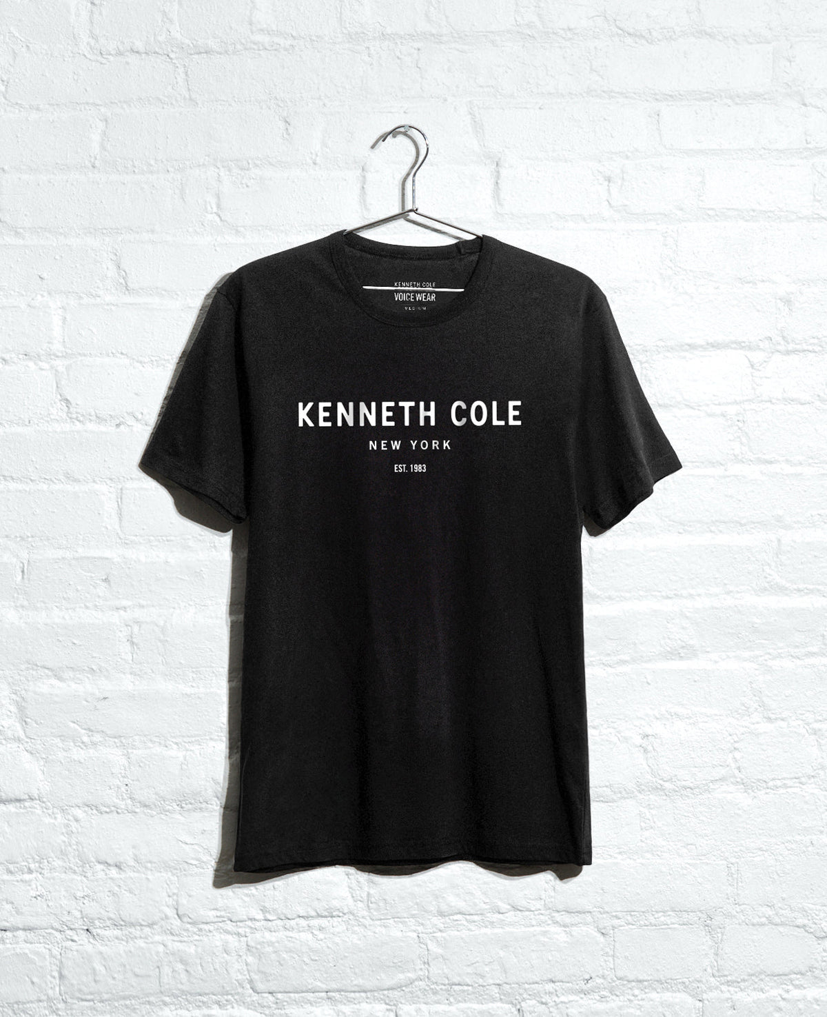 Shop 1983 Logo Tee – Black Unisex Cotton Stretch Fit | KC | Kenneth Cole BLACK