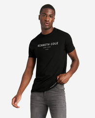 Shop 1983 Logo Tee – Black Unisex Cotton Stretch Fit | KC | Kenneth Cole BLACK