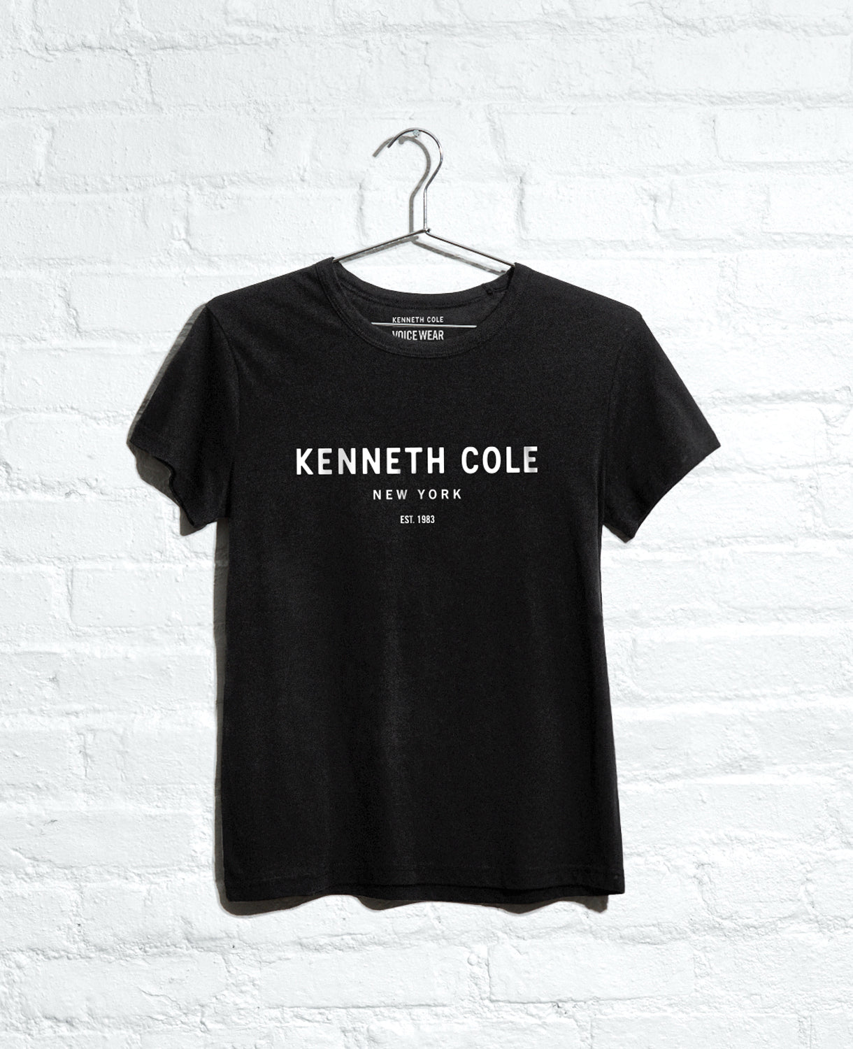 Shop 1983 Logo Tee – Black Unisex Cotton Stretch Fit | KC | Kenneth Cole BLACK
