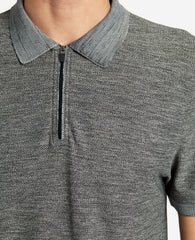 Kenneth Cole Zip-Up Knit Polo, Comfort & Style | Kenneth Cole | Kenneth Cole GREY HEATHER