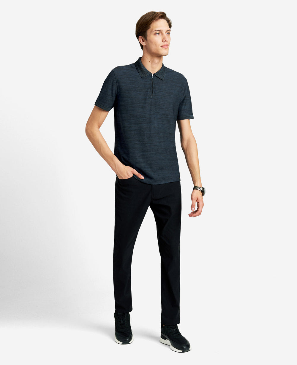 Shop Zip-Up Knit Polo – Soft & Breathable Men’s Shirt | KC | Kenneth Cole NAVY