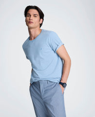 Textured Logo Tee | Kenneth Cole LIGHT BLUE MIX