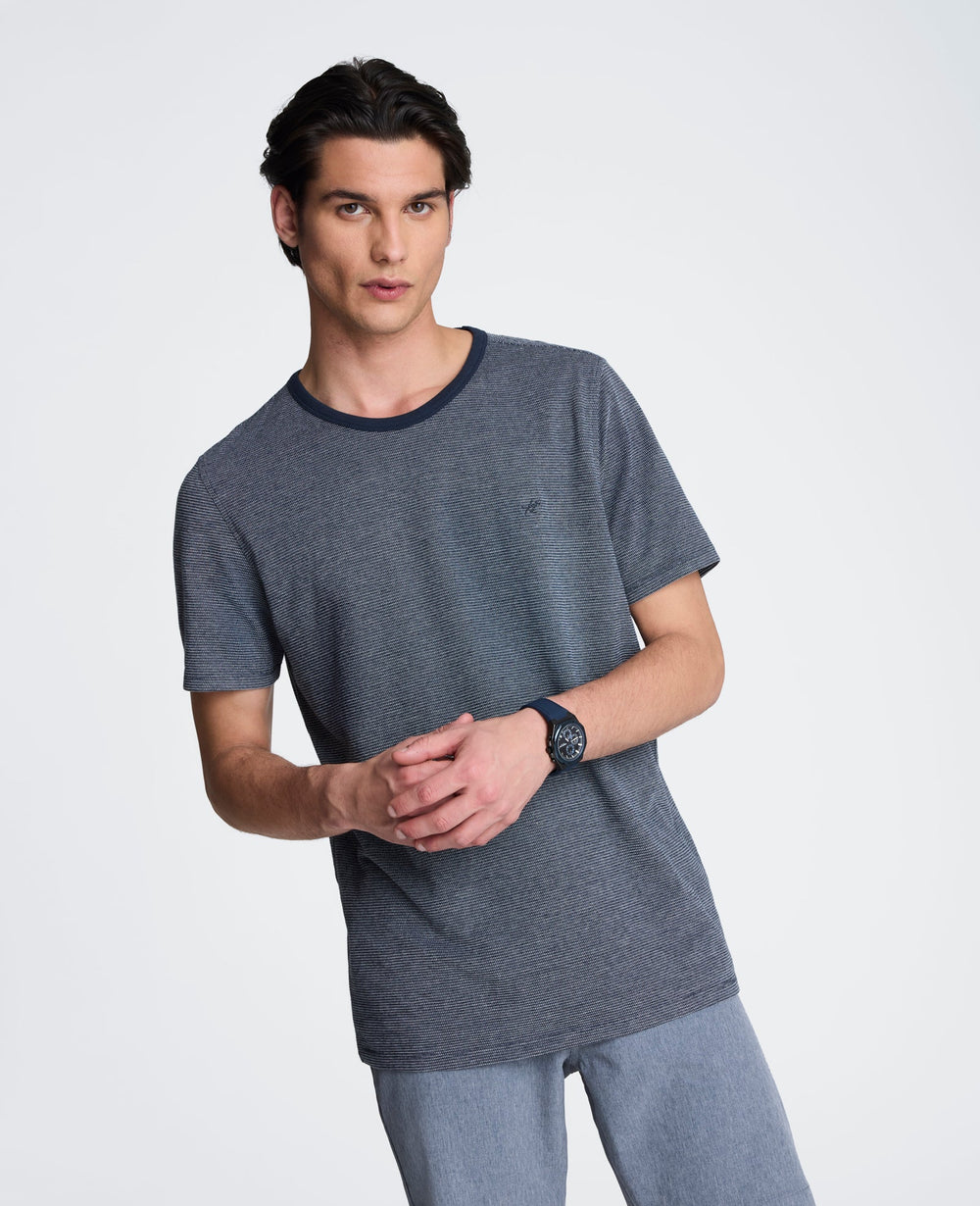 Textured Logo Tee | Kenneth Cole NAVY MIX