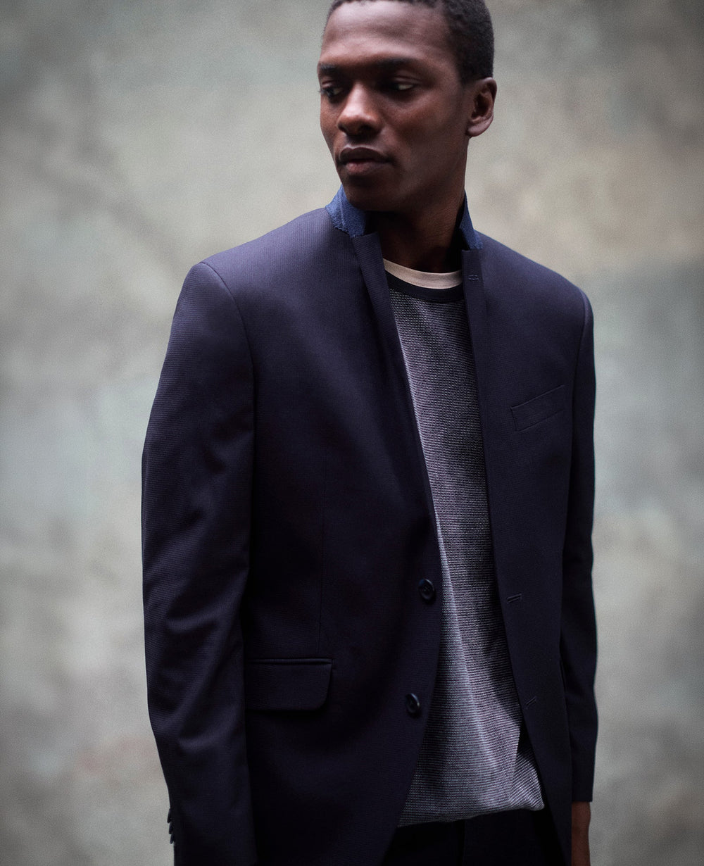 Textured Logo Tee | Kenneth Cole NAVY MIX