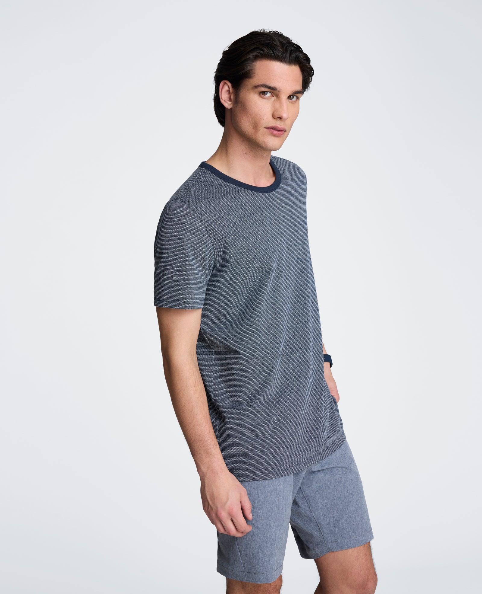 Textured Logo Tee | Kenneth Cole NAVY MIX