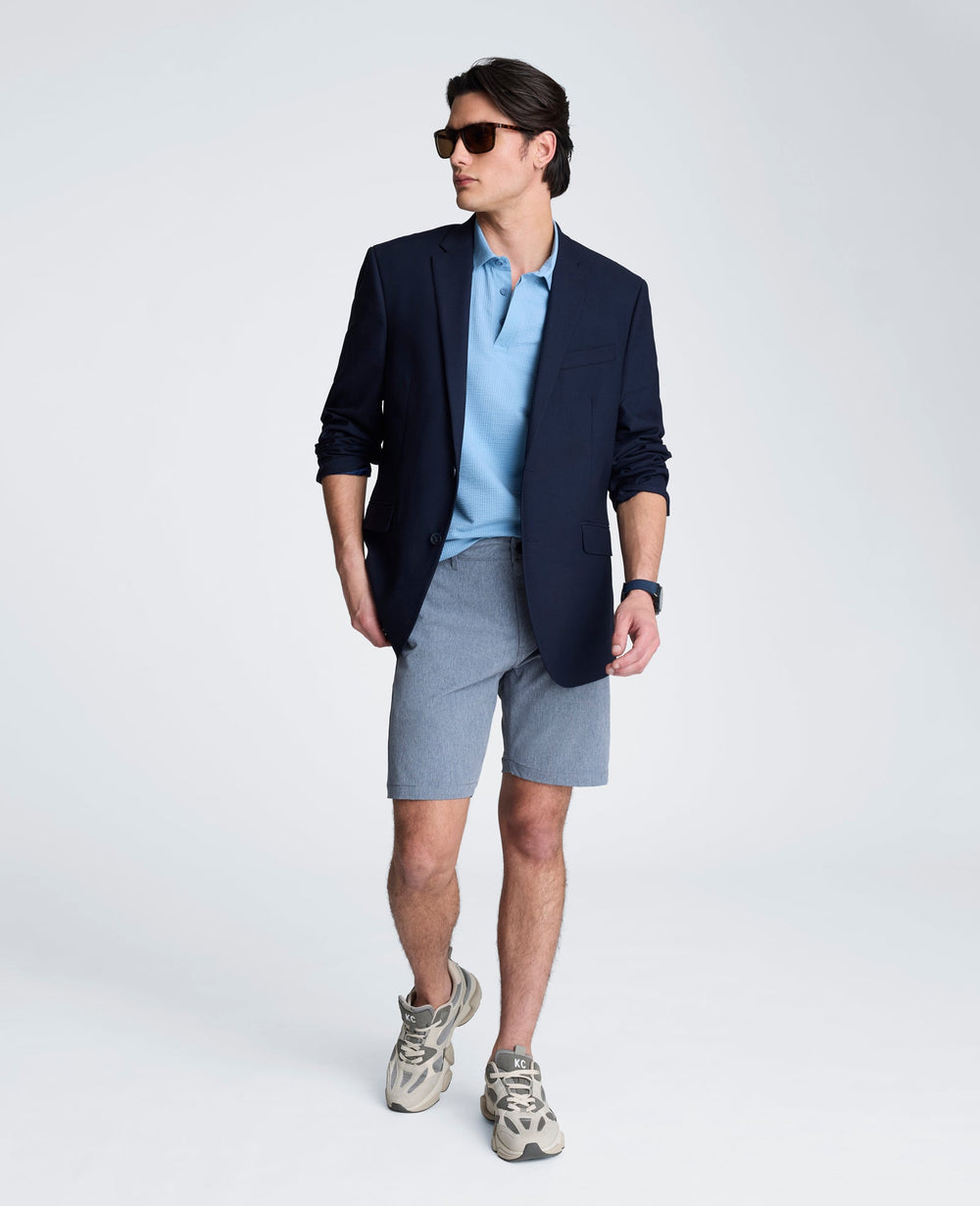 Mixed Media Polo | Kenneth Cole FADED BLUE