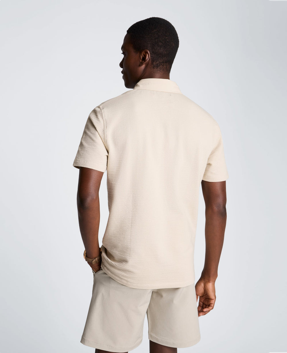 Mixed Media Polo | Kenneth Cole OFFWHITE