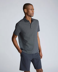 Shop Black Two-Toned Knit Polo – Soft, Breathable & Stretchy | Kenneth Cole BLACK