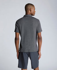 Shop Black Two-Toned Knit Polo – Soft, Breathable & Stretchy | Kenneth Cole BLACK