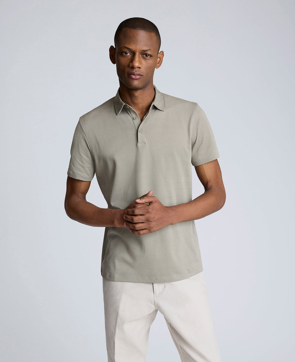 Shop Sage Two-Toned Knit Polo – Soft, Stretchy & Breathable | Kenneth Cole SAGE