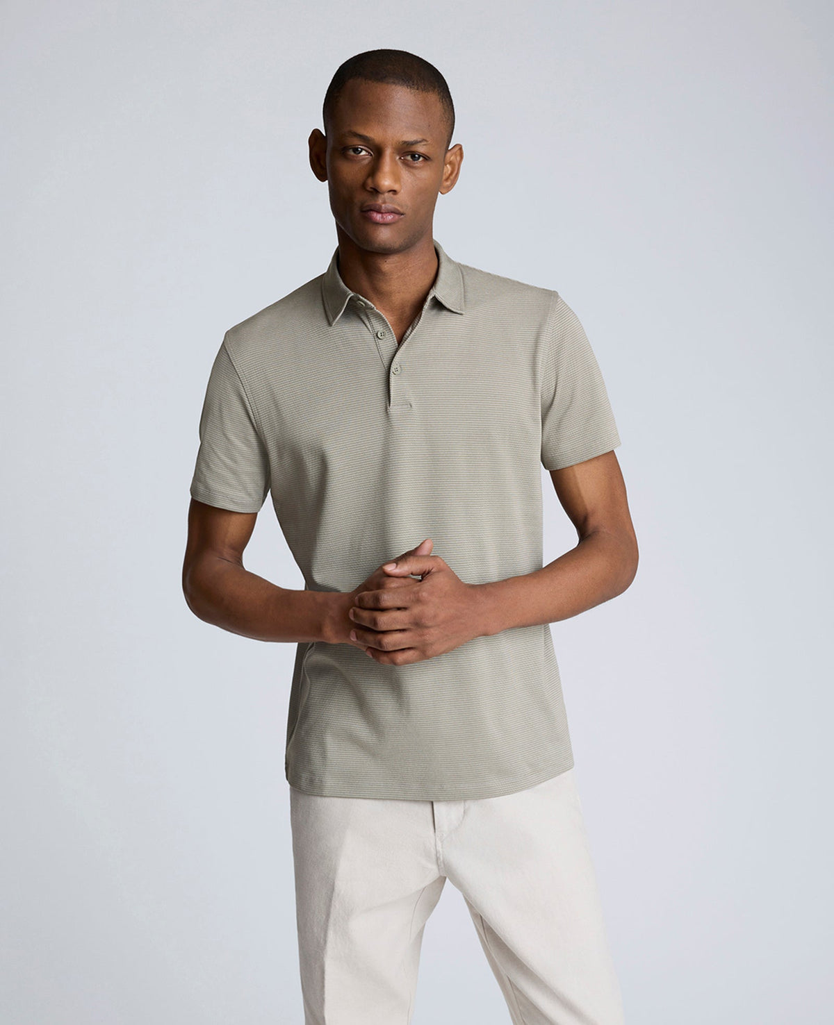 Shop Sage Two-Toned Knit Polo – Soft, Stretchy & Breathable | Kenneth Cole SAGE