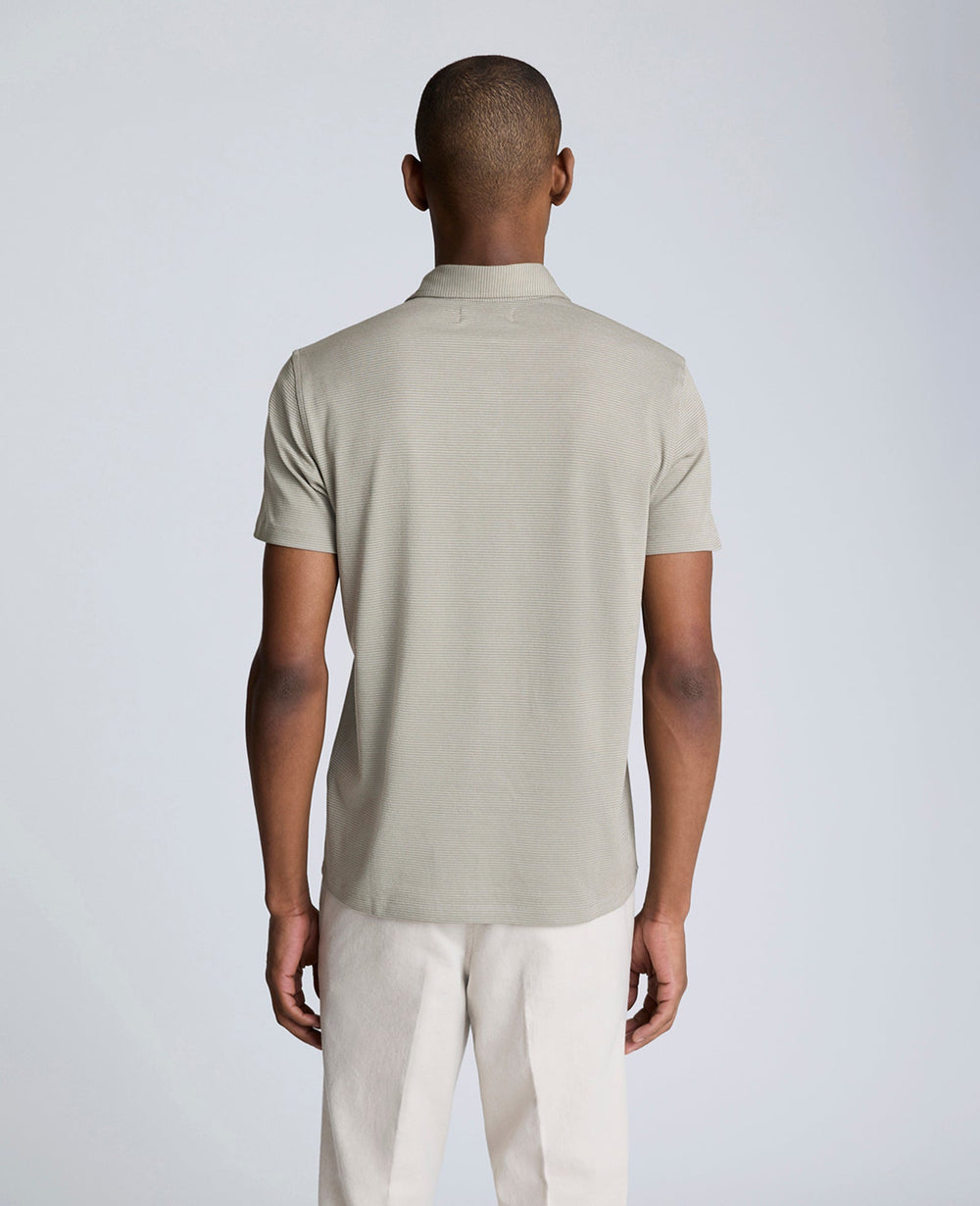 Shop Sage Two-Toned Knit Polo – Soft, Stretchy & Breathable | Kenneth Cole SAGE