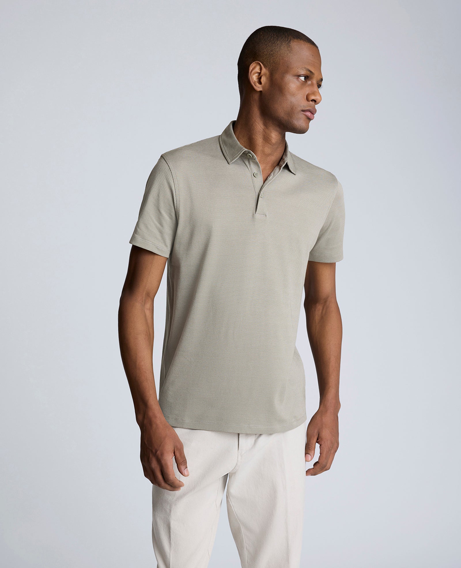 Shop Sage Two-Toned Knit Polo – Soft, Stretchy & Breathable | Kenneth Cole SAGE