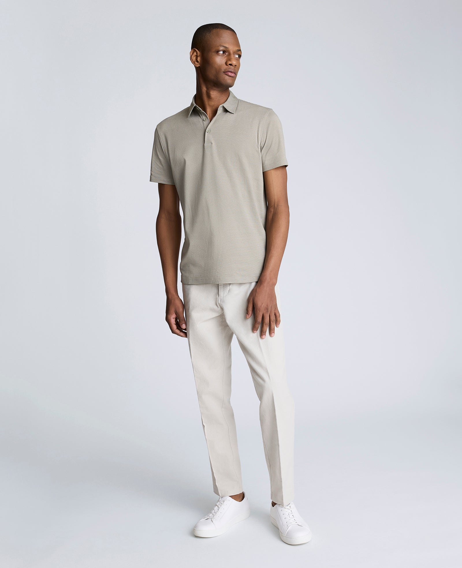 Shop Sage Two-Toned Knit Polo – Soft, Stretchy & Breathable | Kenneth Cole SAGE