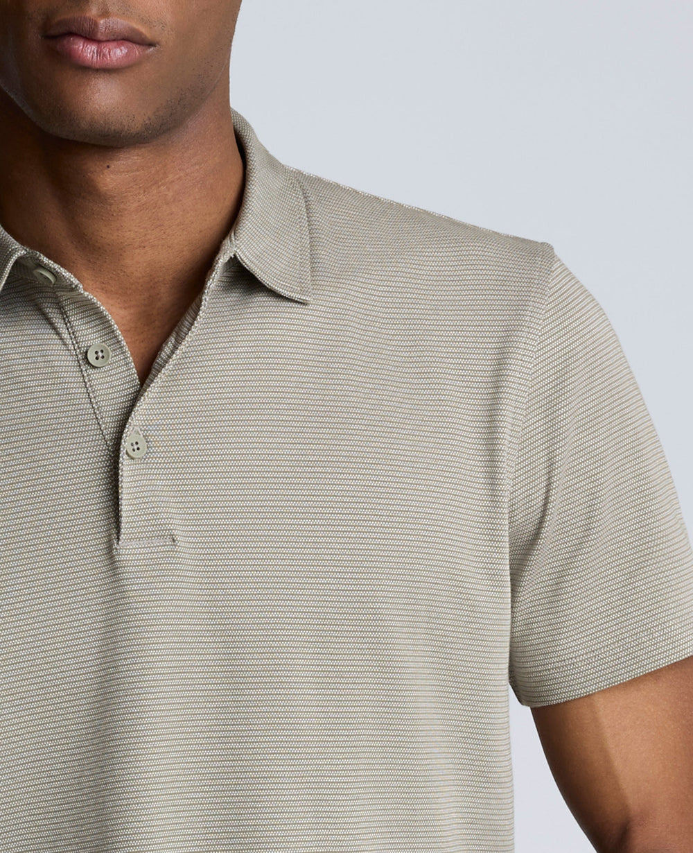 Shop Sage Two-Toned Knit Polo – Soft, Stretchy & Breathable | Kenneth Cole SAGE