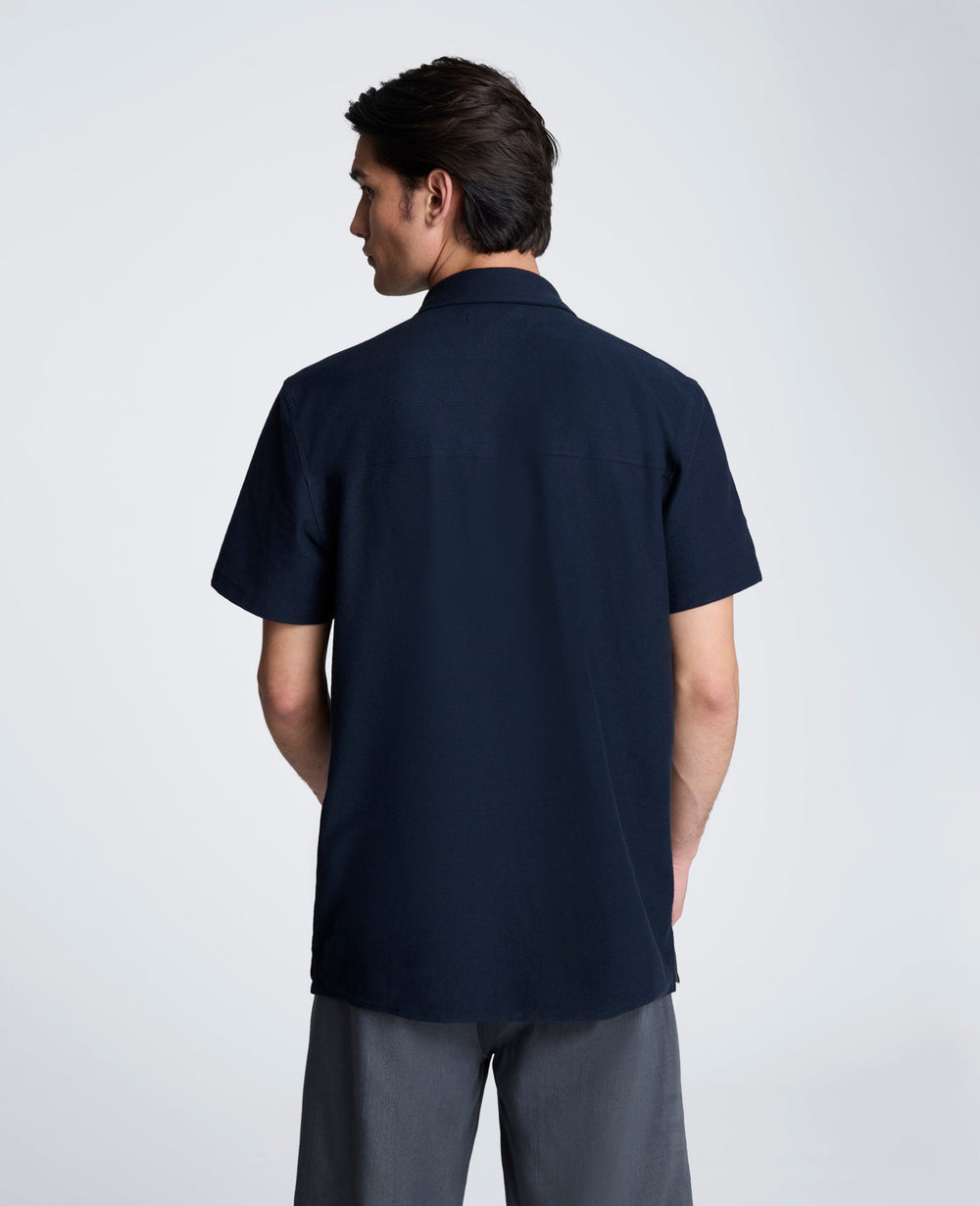 Knit Camp Shirt | Kenneth Cole NAVY