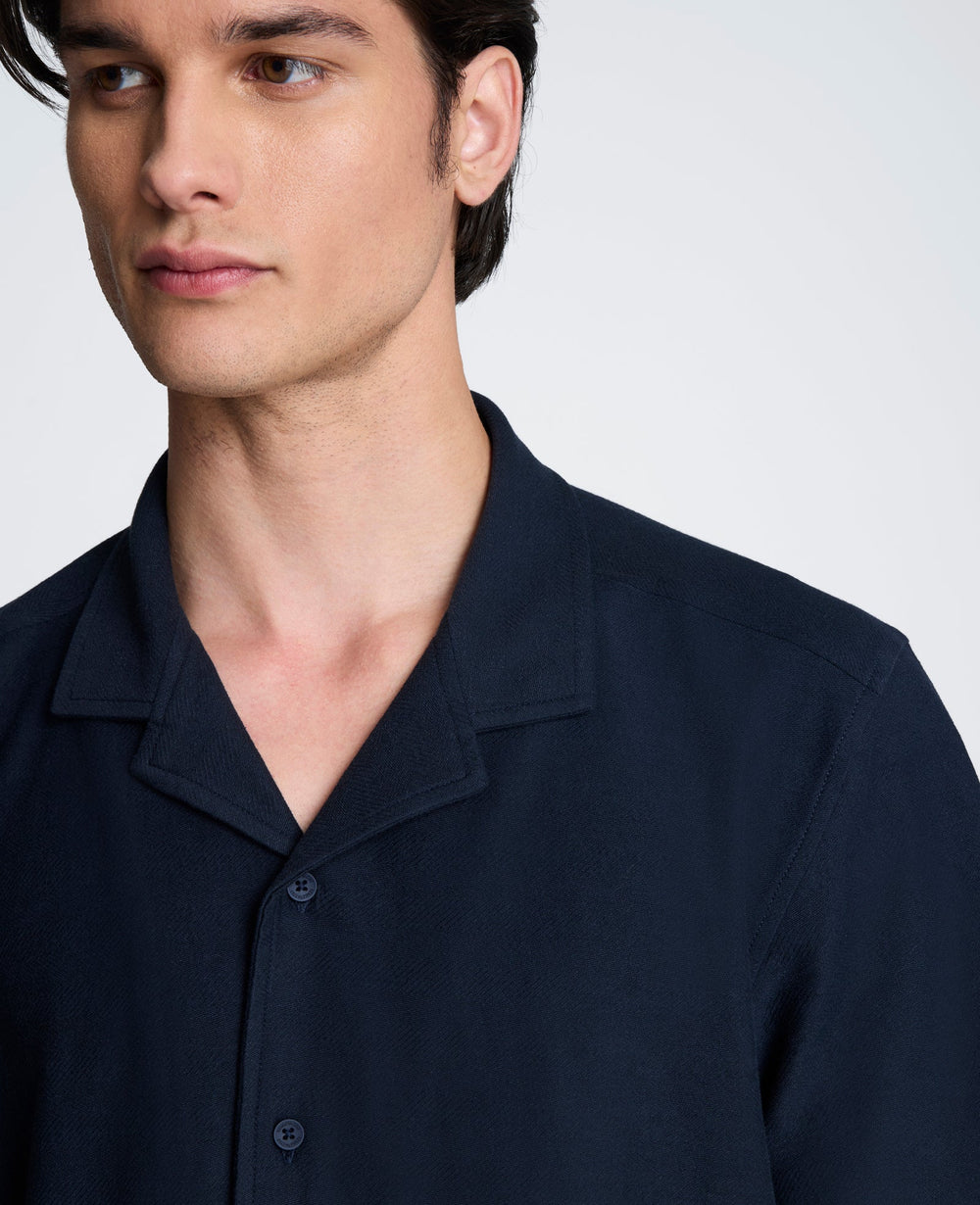Knit Camp Shirt | Kenneth Cole NAVY