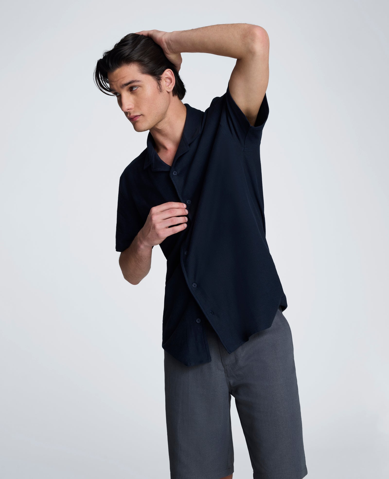 Knit Camp Shirt | Kenneth Cole NAVY